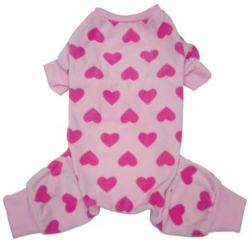 Lookin' Good Heart Dog Pajamas - Pink