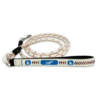 Los Angeles Dodgers Frozen Rope Leather Dog Leash