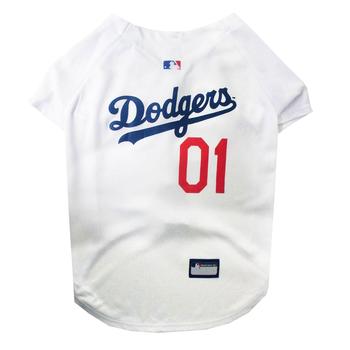 Los Angeles Dodgers Officially Licensed Dog Jersey - White