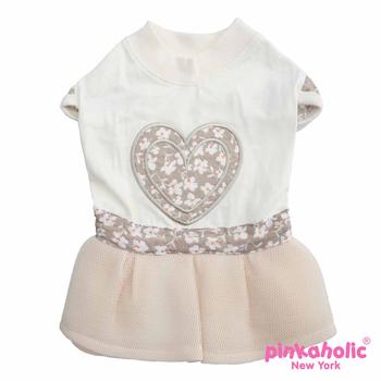 Lovesome Dog Dress by Pinkaholic - Beige