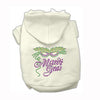 Mardi Gras Rhinestone Dog Hoodie - Cream