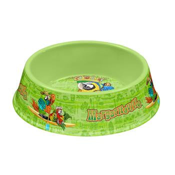 Margaritaville Tropical Icons Dog Bowl by TarHong - Green