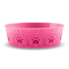 Medallion Paw Print Pet Bowl by TarHong - Pink