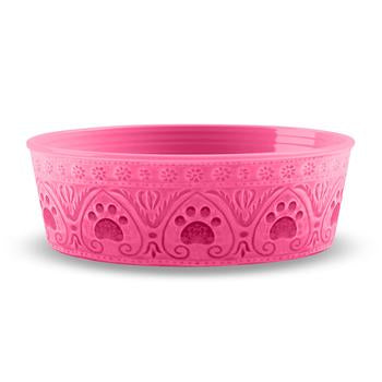 Medallion Paw Print Pet Bowl by TarHong - Pink