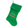 Merry Christmas Velvet Dog Stocking - Green