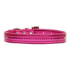 Metallic Two Tiered Dog Collar with 10MM Letter Strap - Pink