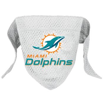 Miami Dolphins Mesh Dog Bandana - Miami Dolphins White