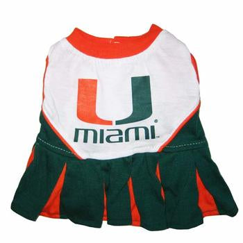 Miami Hurricanes Cheerleader Dog Dress