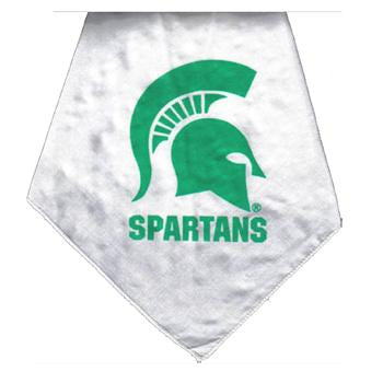 Michigan State Spartans Dog Bandana - White