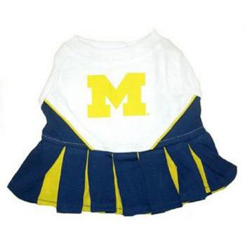 Michigan Wolverines Cheerleader Dog Dress