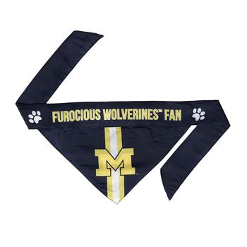 Michigan Wolverines Tie On Dog Bandana