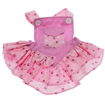 Mini Pocket Paw Dog Dress - Pink