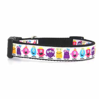 Monsters Dog Collar - White