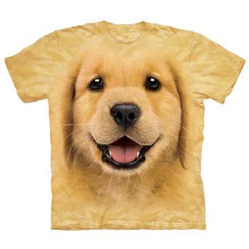 The Mountain Human T-Shirt - Golden Retriever Puppy Face