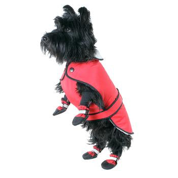 Muttluks Belted Dog Coat - Red