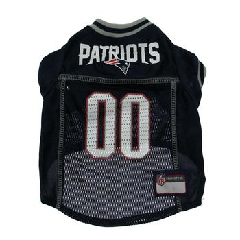 New England Patriots Officially Licensed Dog Jersey - Gray Trim