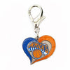 New York Knicks Swirl Heart Dog Collar Charm