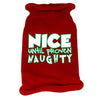 Nice Until Proven Naughty Dog Sweater - Red