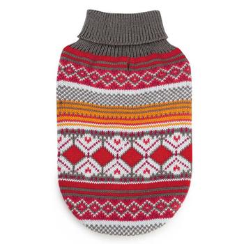 Northern Lights Dog Sweater - Raspberry