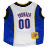 Oklahoma City Thunder Dog Jersey - Blue Mesh with White