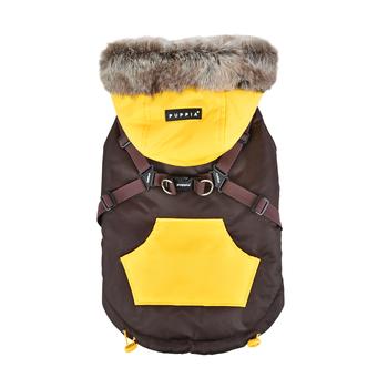 Orson Fleece Dog Vest By Puppia - Brown