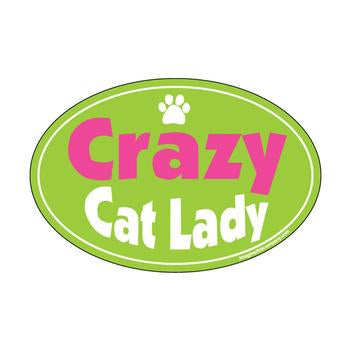 Crazy Cat Lady Oval Magnet