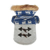 Ox Horn Button Dog Coat - Blue