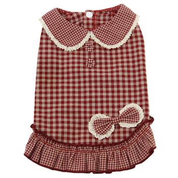 Dobaz Gingham Dog Dress - Red