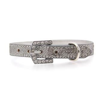 Parisian Pet Paillette Dog Collar - Silver