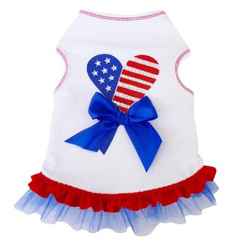 Patriotic Heart Tank Dog Dress