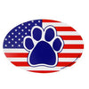 Patriotic Paw Oval Magnet