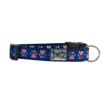 Patriotic Paws Adjustable Clip Dog Collar - Blue