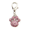 Pave Paw D-Ring Pet Collar Charm by FouFou Dog - Pink