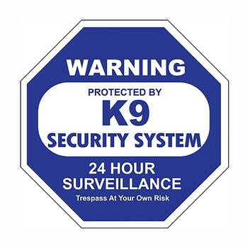 K9 Security System Sign Car Window Decal