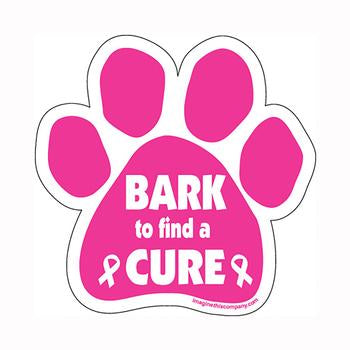 Paw Car Window Decal - Bark to Find a Cure