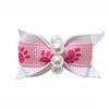 Paw Dog Bow with Alligator Clip - Hot Pink