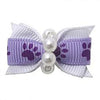 Paw Dog Bow with Alligator Clip - Light Orchid