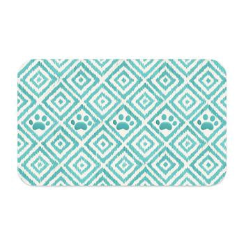 Paw Ikat Pet Placemat by TarHong - Teal