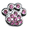 Paw Slider Dog Collar Charm - Pink