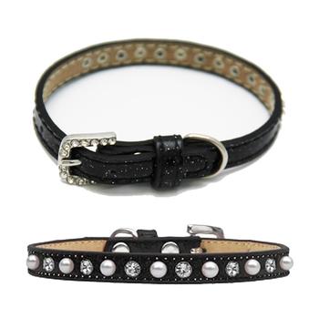 Pearl and Jewel Puppy Ice Cream Collar - Black