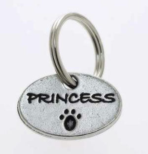 Pewter Dog Collar Charm or Cat Collar Charm: Princess