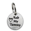 Pewter Dog Collar Charm or Cat Collar Charm: Rub My Tummy