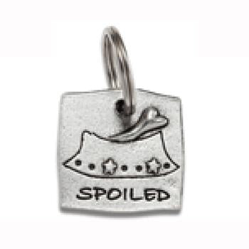 Pewter Dog Collar Charm or Cat Collar Charm: Spoiled Dog