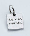 Pewter Dog Collar Charm or Cat Collar Charm: Talk to the Tail