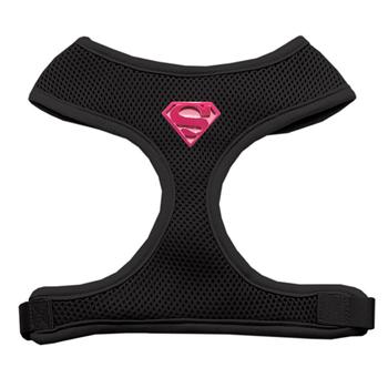 Pink Super Hero Chipper Dog Harness - Black