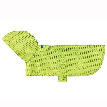 Pitter Patter Packable Dog Rain Poncho - Lime Halftone