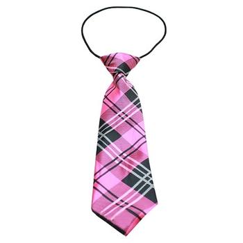 Plaid Big Dog Neck Tie - Pink