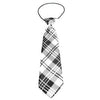 Plaid Big Dog Neck Tie - White