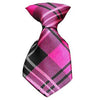 Plaid Dog Neck Tie - Pink