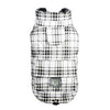 Plaid Shearling Puffer Dog Vest by Hip Doggie - White